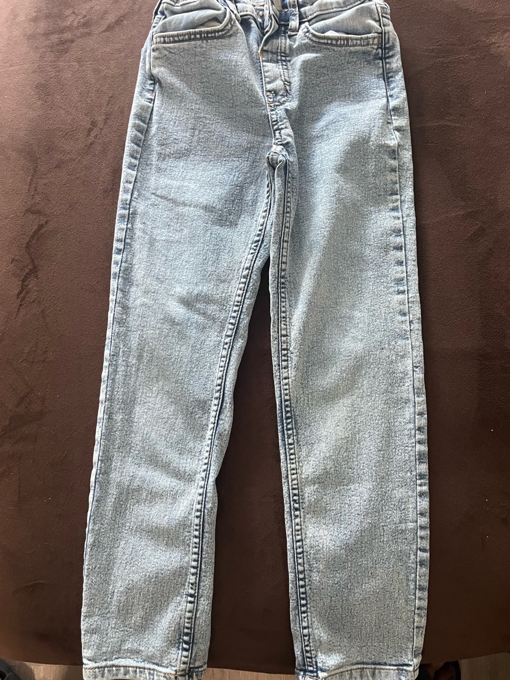 Light Wash Boys High-Rise Straight Jeans